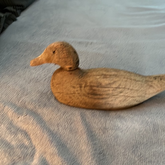 Vintage Duck Decoy - glass eye (one missing), Weighted, Wooden Head and Body - Picture 4 of 8